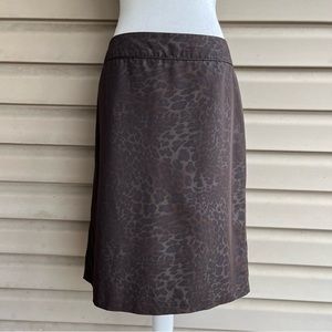 •Willi Smith• Subtle Leopard Print Lined Skirt - Size 10